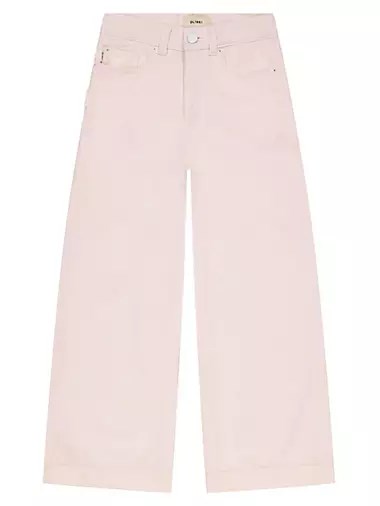 Dl1961 Джинсы для девочек Lily с широкими штанинами, из 87% хлопка и 13% льна, отлично сидят по размеру 10042553