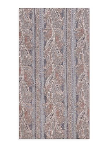 Saint Laurent Шелковый платок с узором пейсли в полоску, размер 60 x 220 см, 100% шёлк 11029334