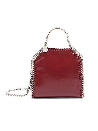 Stella McCartney Маленькая сумка-тоут из мятого хлопка с двумя ручками и плечевым ремнем, сделанная в Италии 11022471