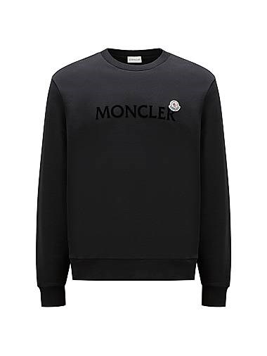 Худи Moncler из хлопкового флиса с длинными рукавами, круглым вырезом и логотипом-принтом 11016533