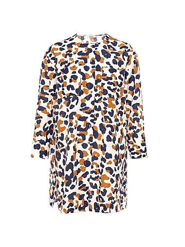 Мини-сорочка из роскошного шёлка с графическим принтом и нагрудными карманами от Eres 11028073