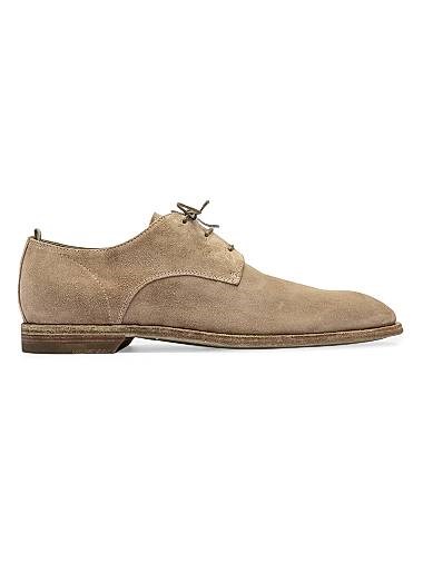 Лоферы из замши Sound 002 от Officine Creative с кожаной подошвой и шнуровкой 11025273