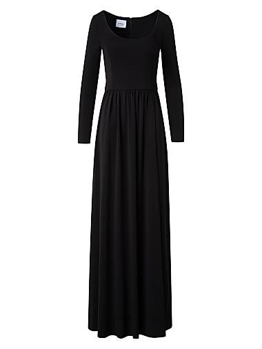 Макси-платье из креп-джерси Akris punto с минималистичным силуэтом, длинными рукавами и полной юбкой 11011142