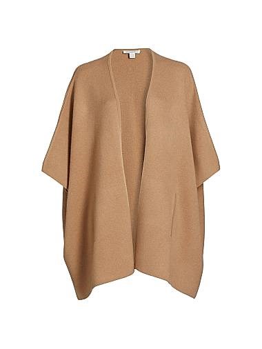 Двусторонний кейп с открытым фронтом и шалькой от Sofia Cashmere, 100% кашемир 11019735