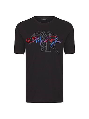 Футболка с вышивкой Stefano Ricci, 50% хлопка, 50% модала, круглый вырез, короткие рукава, произведено в Италии 11021530