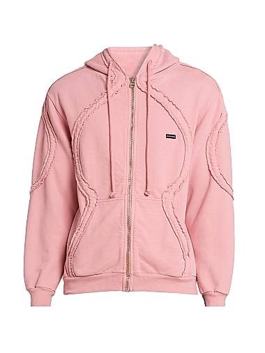 Хлопковая худи на молнии Bluemarble с капюшоном на шнурках и длинными рукавами 11030901