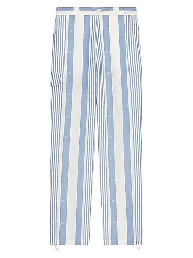 Льняные штаны Givenchy с полосками 4G и карманами, Италия 11008566