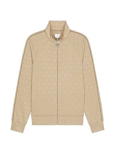 Спортивная куртка из блестящего жаккарда с монограммой Givenchy, высокий воротник, два кармана 11027129