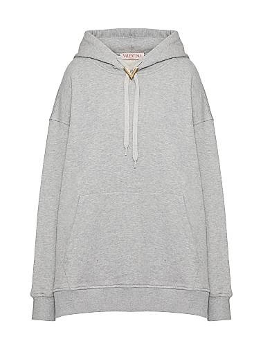 Длинное худи из хлопка с капюшоном от Valentino Garavani, 100% хлопок, Италия 11030168