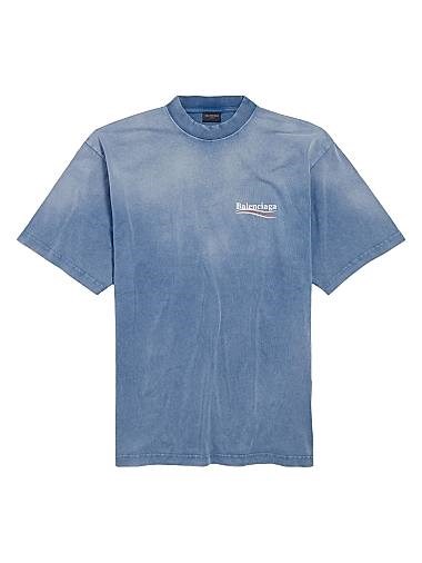 Футболка Balenciaga с коротким рукавом, стиле политической кампании, 100% хлопок, винтажный джерси 11008609