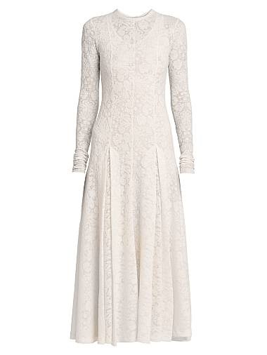 Миди-платье с цветочной кружевной отделкой от Philosophy Di Lorenzo Serafini, 76% шерсть, Италия 11021429