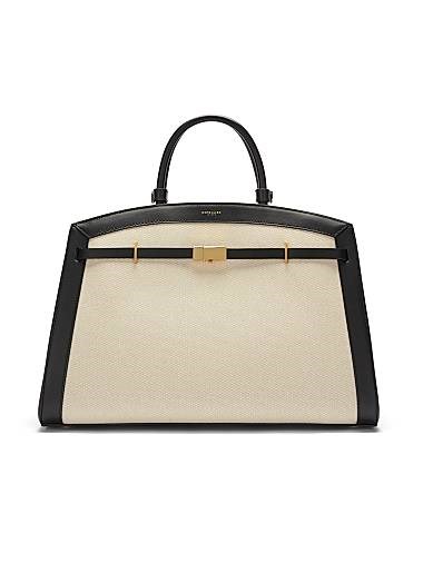 Demellier Сумка Hudson из кожи и канваса с длинным регулируемым ремнем и двумя ручками 11029527