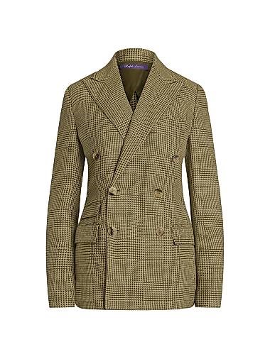 Жакет в клетку Glen от COLLECTION Ralph Lauren, итальянский хлопок и лен, двойная застёжка 11027573