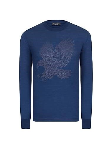 Современный шерстяной лонгслив от Stefano Ricci с вязанными деталями, произведён в Италии 11018229