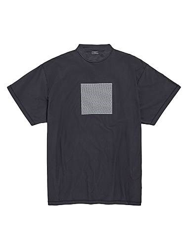 Оверсайз футболка Balenciaga с текстовым принтом и эффектом изнаночной стороны, сделана из 75% хлопка, производство в Португалии 11024526