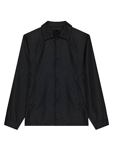 Лонгслив Maison Givenchy с вышивкой, классическим воротником, изготовленный из 100% переработанного полиамида, производство Италия 11025495