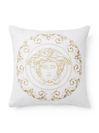 Versace Декоративная подушка Medusa Gala, 45 см х 45 см, 100% хлопок, с золотой вышивкой 11008977