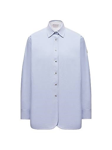 Рубашка Moncler из оксфорда с длинными рукавами, натуральными ракушечными пуговицами и регулируемыми манжетами 11016113