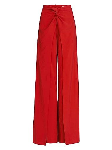 Широкие брюки Canturipe от Silvia Tcherassi с защипами и низкой талией, 90% вискоза 11009034