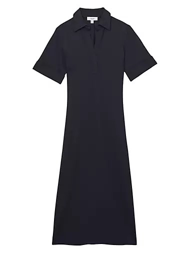 Reiss Топ Astrid с воротником Johnny, короткими рукавами и V-образным вырезом, 66% вискоза, 29% нейлон, 5% эластан 10041911