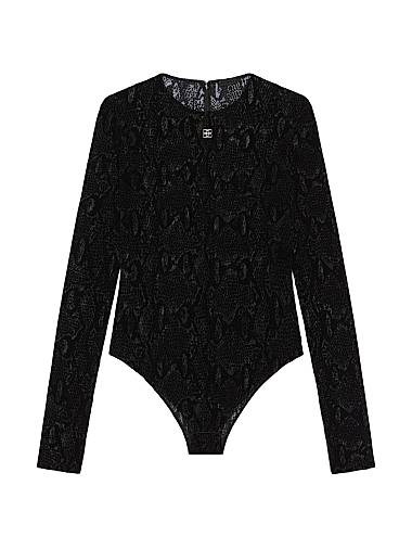 Лонгслив-боди с принтом питона и металлической эмблемой 4G, Givenchy, Италия 11026564