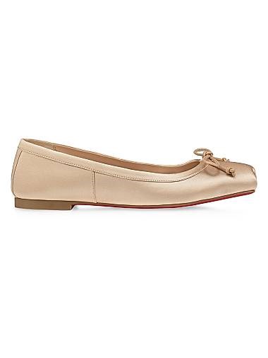 Балетки Mamadrague из креп-сатина от Christian Louboutin, произведенные в Италии, большемерят 11027240