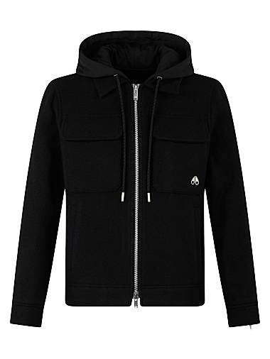 Лонгслив с капюшоном и карманами Moose Knuckles Снегирь, 70% шерсть, 30% полиэстер 11012744