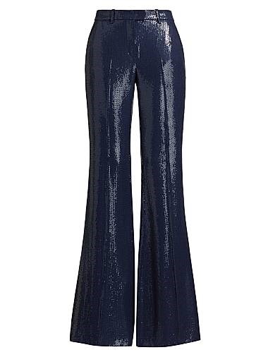 Брюки с пайетками Haylee от Michael Kors с фальшивыми манжетами и карманами, Италия 11022904