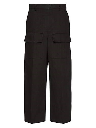 Хлопковые брюки-карго стандартной посадки от Valentino Garavani с двумя боковыми и передними карманами 11020801