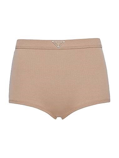 Молодёжные рибанные шорты Prada с эластичным поясом и логотипом, Италия 11012019