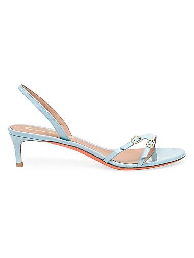 Сандалии из лаковой кожи с пряжками, открытым носком и кожаной подошвой от Santoni 11026064