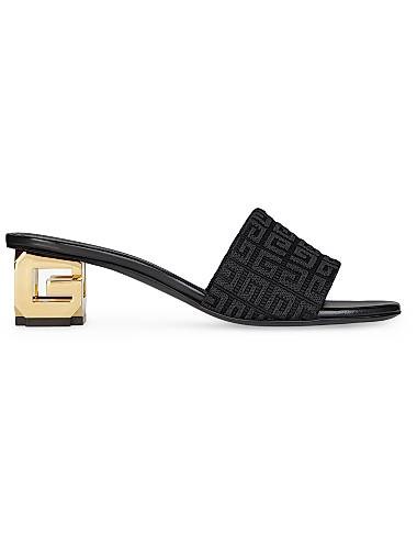 Женские мюли Givenchy G Cube из ткани 4G с квадратным каблуком и металлическими элементами 11017791