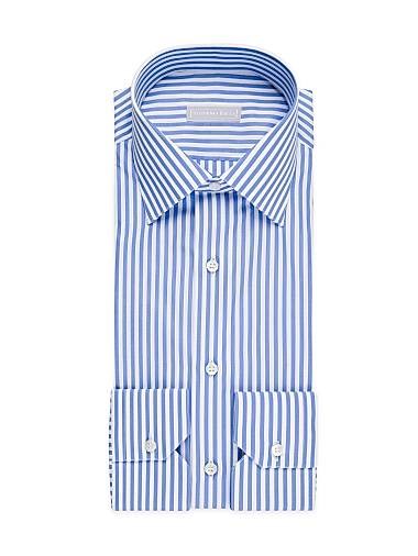 Хлопковая рубашка Asti от Stefano Ricci с воротником на одной пуговице и полосатым узором, Италия 11026428