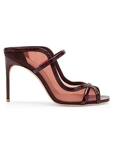 Каблуки Noah 90 мм из сетки с двойными ремешками и итальянской кожей от Malone Souliers 11016128