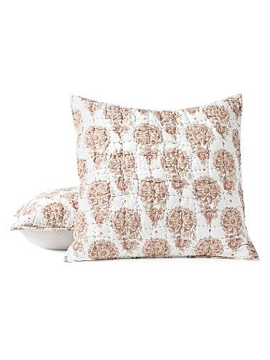 Coyuchi Наволочка Flores с ручной вышивкой, 66 см x 66 см, 100% органический хлопок, машинная стирка 11015285