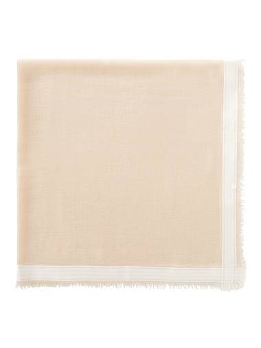 Loro Piana Квадратный макси-шарф из шелка и кашемира с полосатым чемодана, 120 см x 120 см 11021435