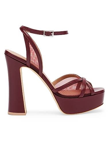 Malone Souliers Сандалии на платформе Sylvie 125 мм из сетки и кожи для стильного комфорта 11015977