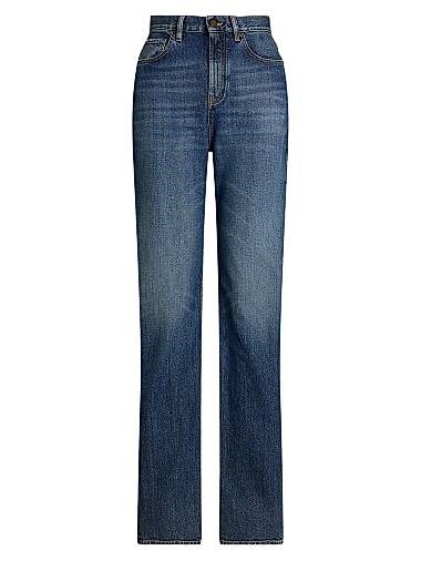 COLLECTION Ralph Lauren Классические итальянские джинсы Nova с прямым кроем и средней посадкой, пятикарманный стиль 11028562