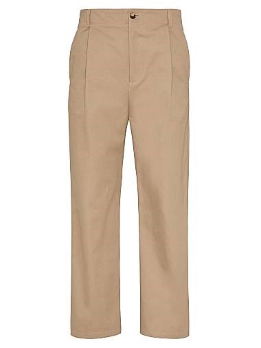 Valentino Garavani Штаны из хлопкового габардина Valentino с логотипом Maison V, стандартная посадка, Италия 11008278