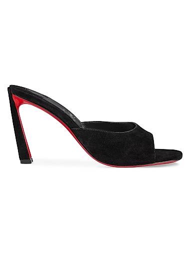 Мюли из замши Condora Veau Velours с каблуком 85 мм от Christian Louboutin, произведенные в Италии 11021020
