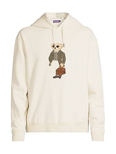 Худи из коллекции Purple Label от Ralph Lauren из хлопковой смеси с длинными рукавами и нашивкой в виде медведя 11023303
