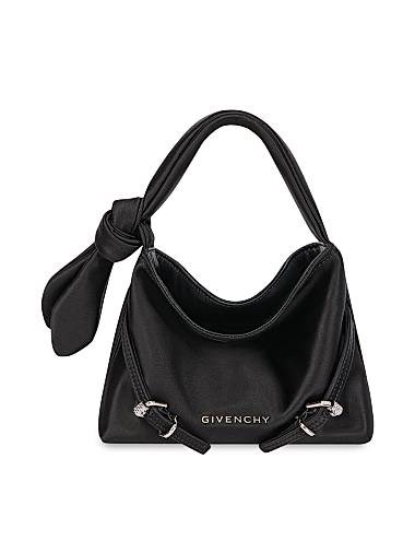 Givenchy Наносумочка из сатина в коллекции Voyou с бантом, 17.5 x 14 x 4 см, 72% вискоза, 28% шелк 11017763