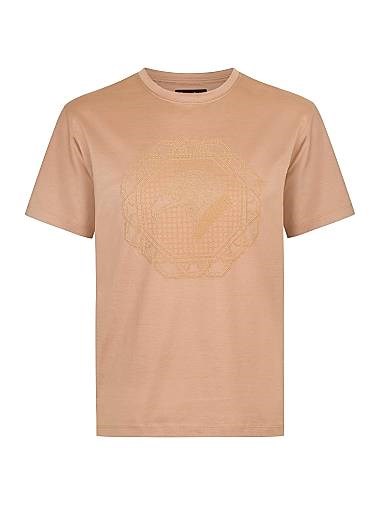 Футболка из хлопка Stefano Ricci с круглым вырезом, короткими рукавами и орлом, произведена в Италии 11020931