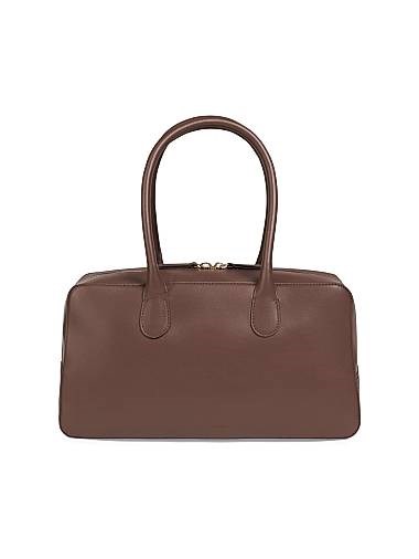 LOULOU DE SAISON Сумка-боллер из мягкой кожи: компактная модель с верхними ручками и открытым верхом 11028408