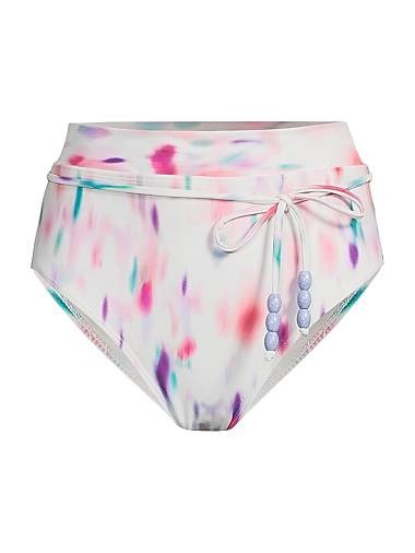 Change of Scenery Бикини с высокой талией и поясом из переработанного нейлона с рисунком ',Hazy Ikat',, эластичным поясом и средней степенью покрытия 11012455