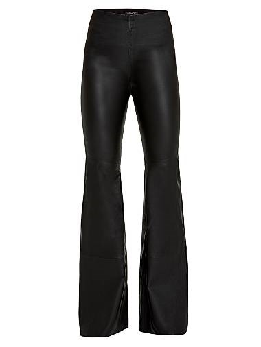 As By Df Леггинсы Kat из растягивающейся кожи с расклешенными штанинами и молнией, 100% кожа 11019529