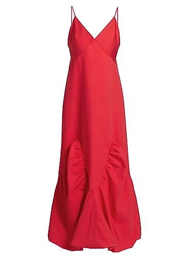 Модное хлопково-шифонное платье-ночнушка Lucia от anOnlyChild с V-образным вырезом и регулируемыми бретелями, США 11028244