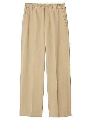 Брюки Burberry из лёгкого итальянского хлопка с эластичным поясом и карманами, с заутюженными складками 11024666