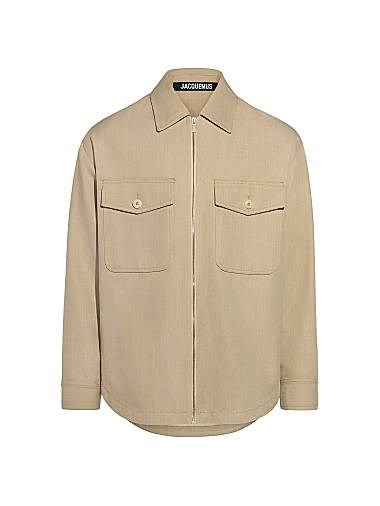 Куртка-рубашка из шерсти Mountain от Jacquemus с длинными рукавами и классическим воротником 11008685