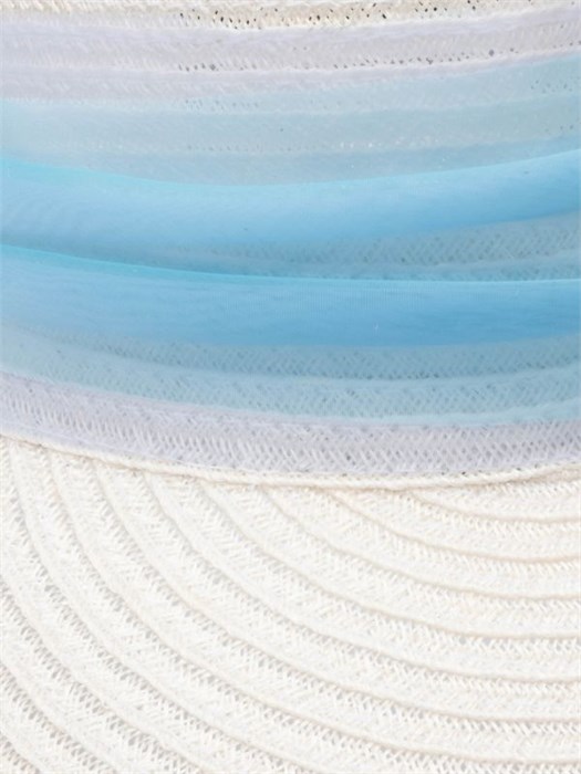 Eugenia Kim Шляпа-визор Ricky с органзой и большим бантом из льна, хлопка и полиэстера, солнцезащитная 11026821